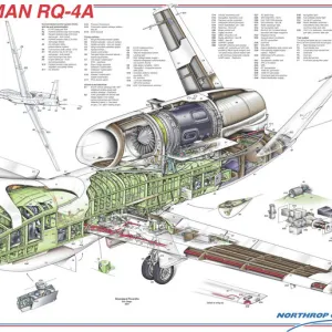 Northrop Grumman Global Hawk Cutaway Poster