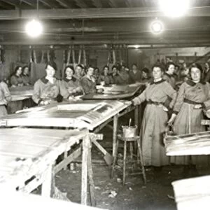 omen workers at an aircraft factory, circa 1910-14