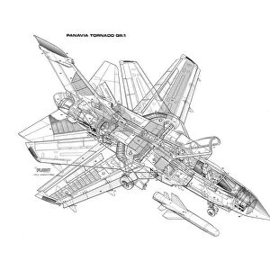 Panavia Tornado GR1 Cutaway Drawing