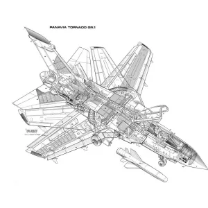 Panavia Tornado GR1 Cutaway Drawing