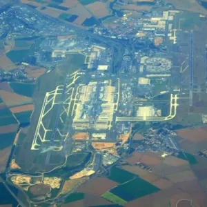 Paris CDG aerial view Paris CDG aerial view