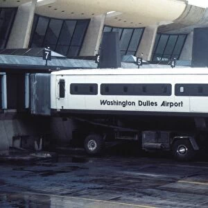 Passenger transfer vehicle at Washington Dulles Airport USA