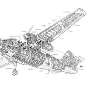 Percival P66 Pembroke Cutaway Drawing