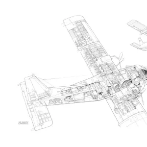 Pilatus Britten Norman Defender 4000 Cutaway Drawing