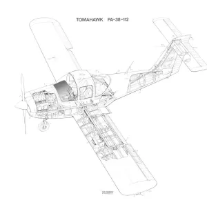 Piper Tomahawk PA-38-112 Cutaway Drawing