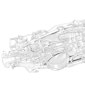 Pratt & Whitney Canada PT6A-67 Cutaway Drawing