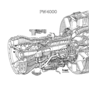 Pratt & Whitney PW4000 Cutaway Drawing