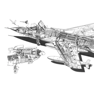 Republic F-105D Thunderchief Cutaway Drawing