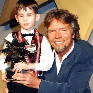 Richard Branson and Daily Star Gold award winner seven year old Nicholas Killen