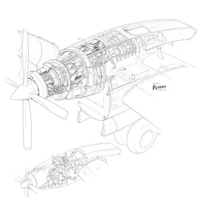 Rolls-Royce Dart Convair Conversion Cutaway Drawing