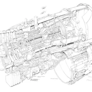 Rolls-Royce RB. 199 Cutaway Drawing