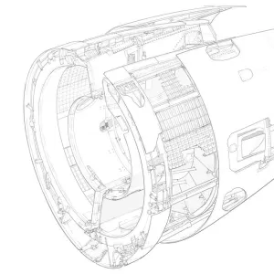 Rolls-Royce RB 211-535 reverse thrust Cutaway Drawing