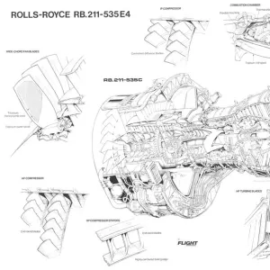 Rolls-Royce RB. 2111-535E4 Cutaway Drawing