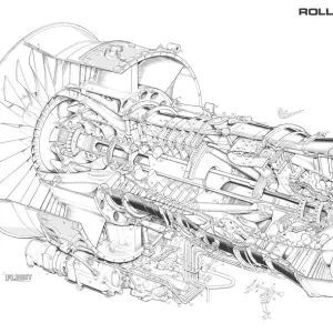 Rolls-Royce RB. 401-07 Cutaway Drawing