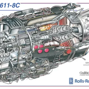 Rolls Royce Tay 611-8C Cutaway Poster