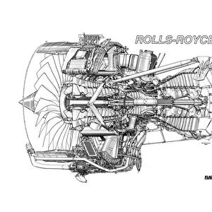 Rolls Royce Trent 800 Cutaway Drawing