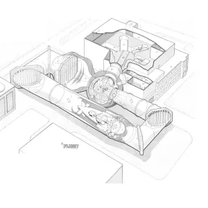 Royal Aircraft Establishment 5M low-speed wind tunnel Cutaway Drawing