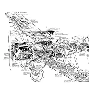 Royal Aircraft Factory SE5A Cutaway Drawing