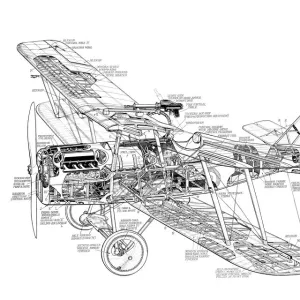 Royal Aircraft Factory SE5A Cutaway Drawing