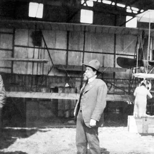 Samuel Cody with aircraft at Lanark Air Meeting 1911