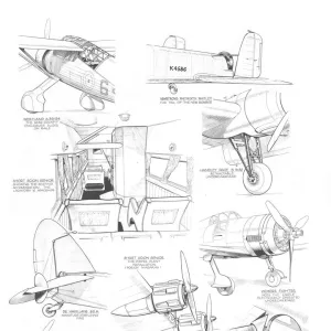 SBAC Hatfield sketches 1936 Cutaway Drawing