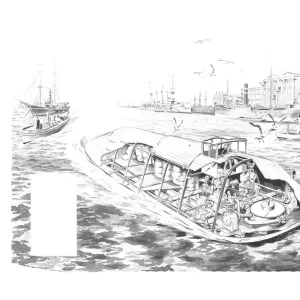 Schroeder Hovercraft 1906 Cutaway Drawing