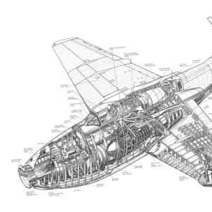 Short C Class Flying Boat Cutaway Drawing