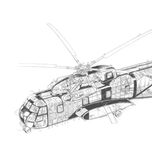 Sikorsky CH-3A Cutaway Drawing