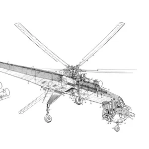 Sikorsky S-64 Cutaway Drawing