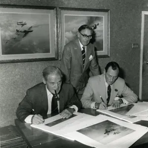 Sir Douglas Bader, Frank Wootton, and Wing Commander Bob Standford-Tuck