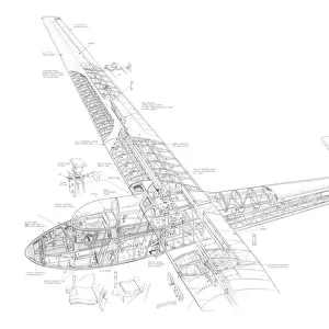 Slingsby Eagle T. 42 Cutaway Drawing