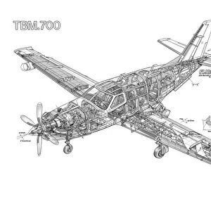 Socata TBM700 Cutaway Drawing