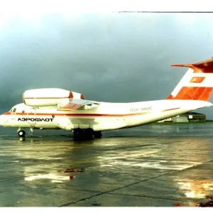 Soviet Antonov An-74 aircraft in flight Soviet Antonov An-74 aircraft in flight