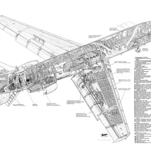 Sud-Est SE210 Caravelle Cutaway Cutaway Drawing