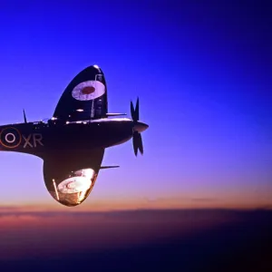 Supermarine Spitfire sunset