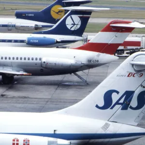 Tails at Heathrow Airport 1970s