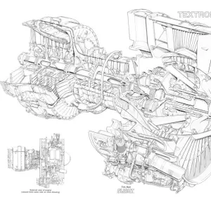 Textron Lycoming LF 507F Cutaway Drawing