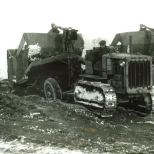 tractors in snow england