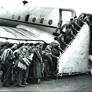 Transporting British troops to the Middle East in 1951