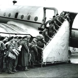 Transporting British troops to the Middle East in 1951