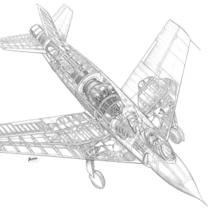 Vickers Supermarine 510 (swift) Cutaway Drawing