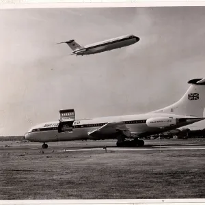 Vickers VC10 and BAC 1-11 taking off above