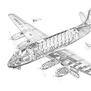 Vickers Viscount 701 Cutaway Drawing