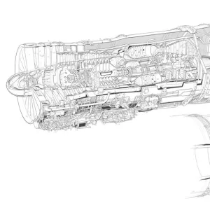 Volvo Flymotor RM. 8 Cutaway Drawing