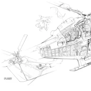 Westland Lynx AH MK. 1 Cutaway Drawing