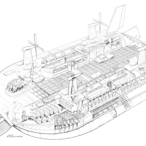 Westland SR-N4 Cutaway Drawing