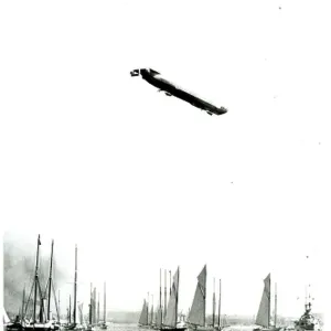 Zeppelin Viktoria Airship over Kiel Harbour 1912