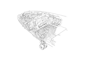 A300 B1 Nose Section Cutaway Drawing