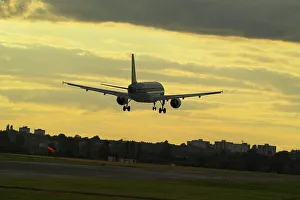 Aer Lingus airbus about to touch down at Birmingham