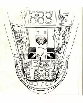Military Aviation 1946-Present Cutaways Gallery: Aermacchi MB326 cockpit cutaway drawing